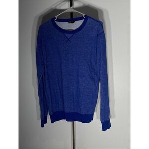 Mens Express Long Sleeve Crewneck Sweatshirt Size L Blue